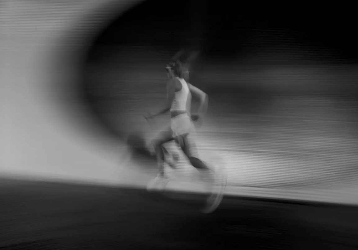 Runner in motion blur